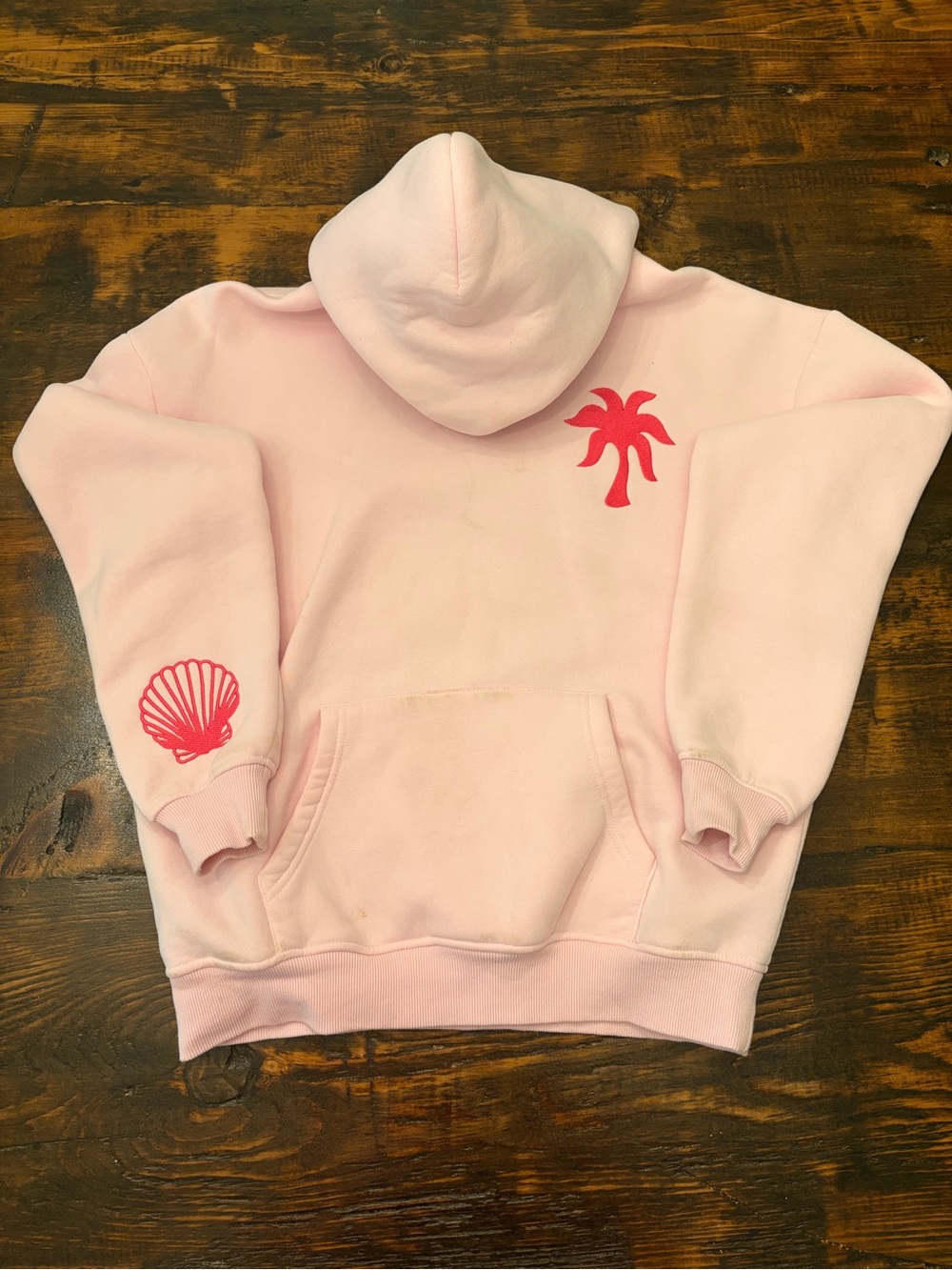 Pink Palm Puff Hoodie